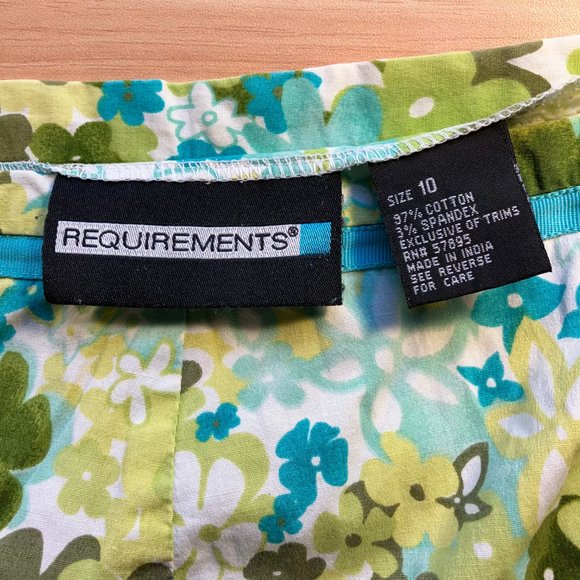 Requirements Floral Cotton Panel Skirt Sz 10 - Picture 4 of 4